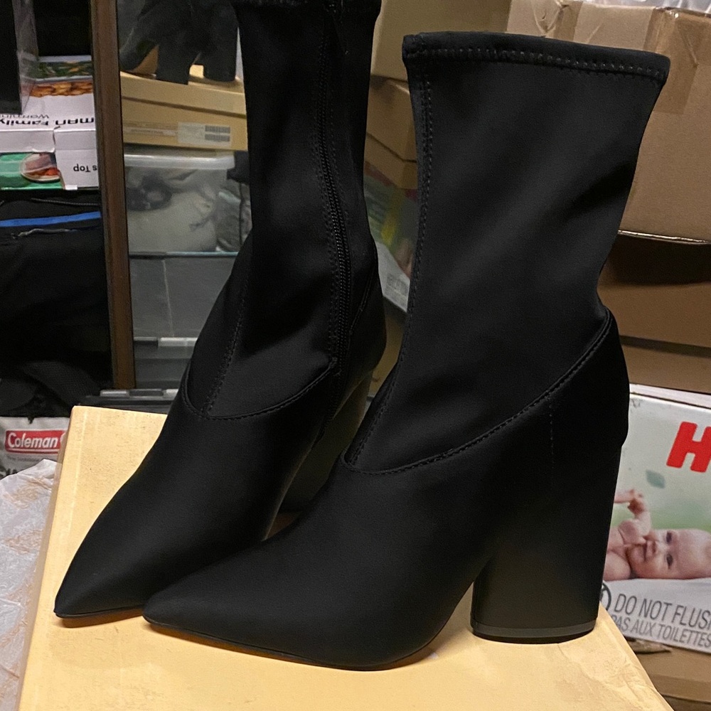 Public Desire Black Heeled Boots